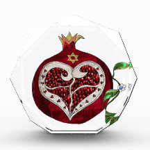 Judaica Pomegranate Heart Hanukkah Rosh Hashanah