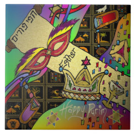 Judaica Purim Celebração da Éter Art Impressão