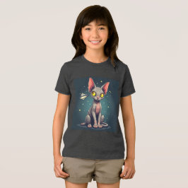 Judging Sphynx Cat UFO Space Cartoon Art