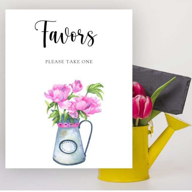 Jug de flores chá de fraldas favorece Poster (Criador carregado)