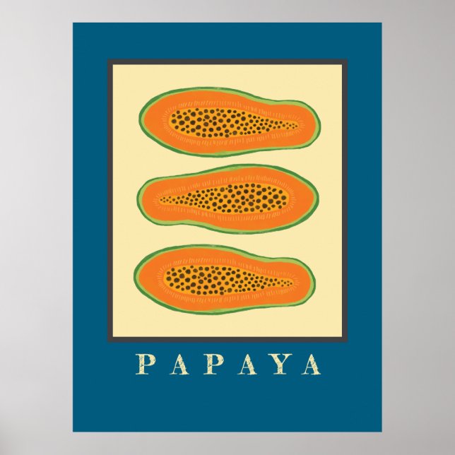 Juicy Trio Papaya Poster (Frente)