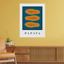 Juicy Trio Papaya White Poster