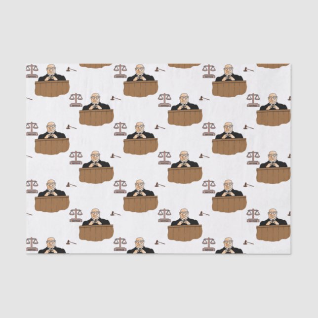 Juíza do Papel de Tecido Decorativo (Frente )