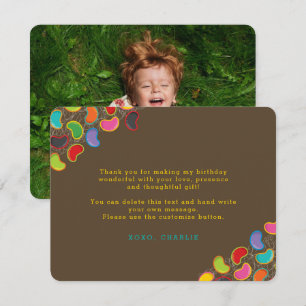 Jujubas Retrô Feliz Aniversário, Criança, Cartão d