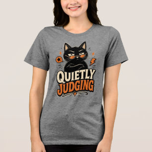 Julgando Silenciosamente Gato Preto – Gato Sarcást