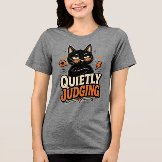 Julgando Silenciosamente Gato Preto – Gato Sarcást