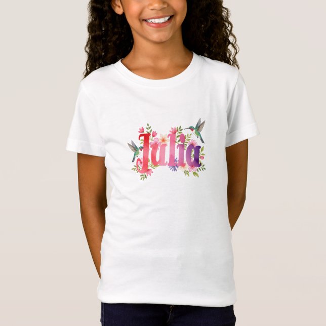 Julia - Camisa Personalizada - Para Crianças (Frente)