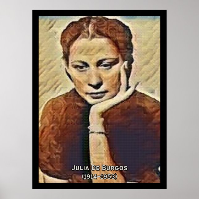 Julia De Burgos Poster vintage (Frente)