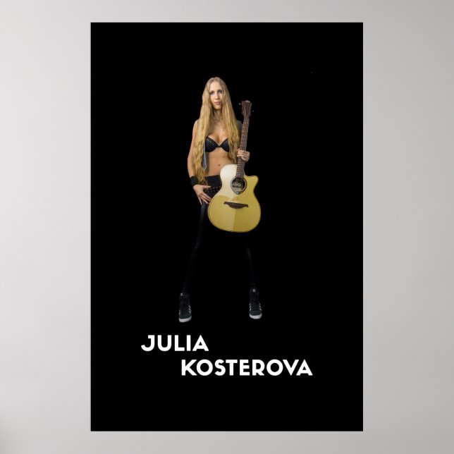 Julia Kosterova LAG Guitars Poster Novo (Frente)