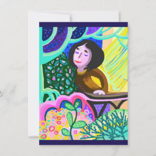 Julieta no cartão de aniversário romântico da vara