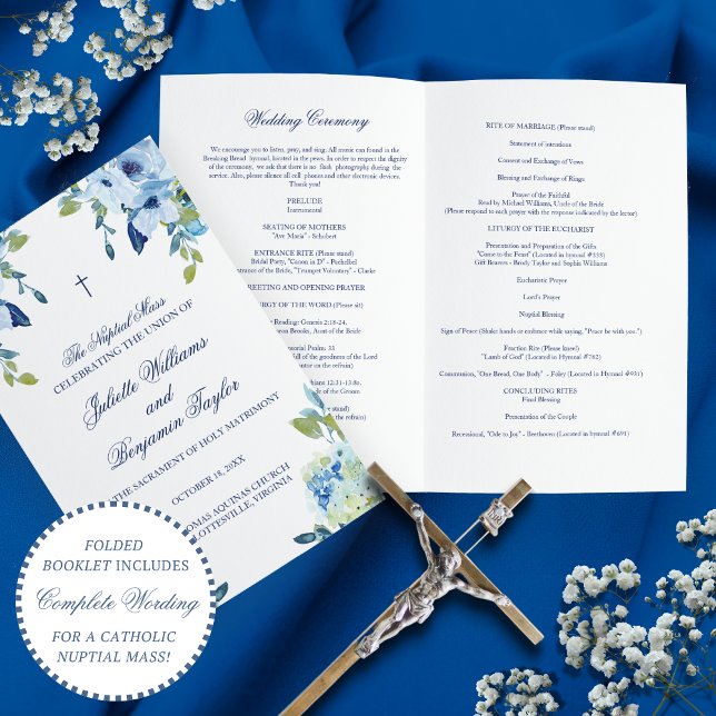 Juliette Catholic Wedding Ceremony Mass Program (Criador carregado)