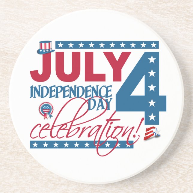 JULY 4 porta copos de Celebração (Frente)
