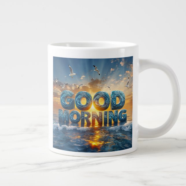 Jumbo Alguns dias, uma xícara de joe de tamanho no (Direita)