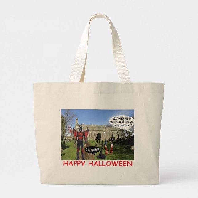 jumbo bolsa feliz halloween, cabra diabo (Verso)