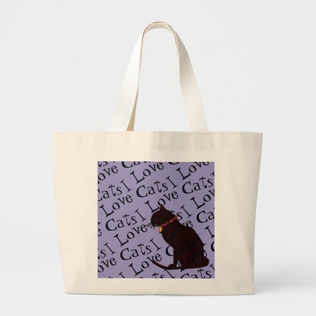 Jumbo I Love Cats Lilac Graphic Bolsa (Frente)