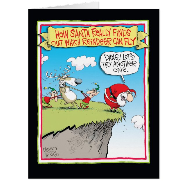 Jumbo Reindet Pode Voar Cartão De Natal (Frente)