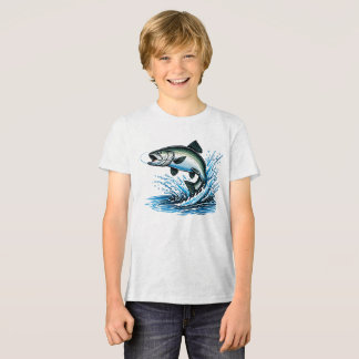 Jumping Salmon Splash Gift for Fisherman Art