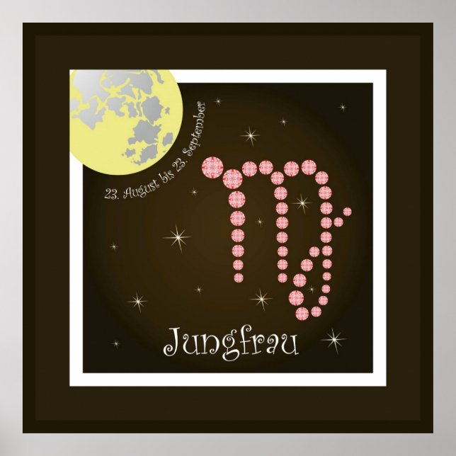 Jungfrau 23. Agosto bis 23. Poster de setembro (Frente)