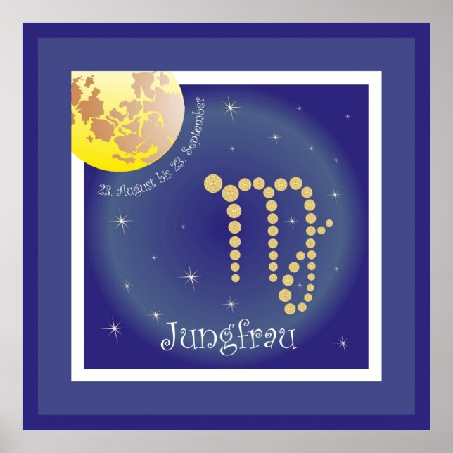 Jungfrau 23. Agosto bis 23. Poster de setembro (Frente)