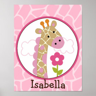 Jungle Jill/Girl Giraffe Personalizado Art Poster
