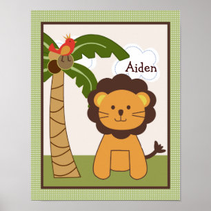 Jungle Pals Lion Personalizado Art Poster