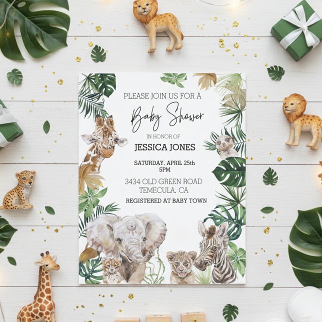 Jungle Safari Afro-Bebês Orçamento Tropical (Criador carregado)