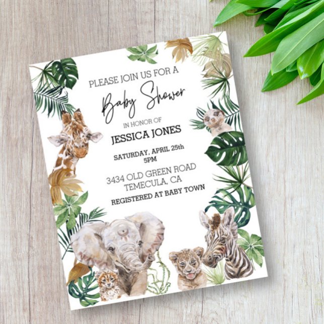 Jungle Safari Afro-Bebês Orçamento Tropical (Criador carregado)