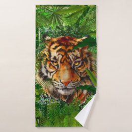 Jungle Tiger Bath Toalha | Arte Colorida