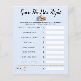 Jungle Wille One Chá de fraldas Game Adivinha O Pr