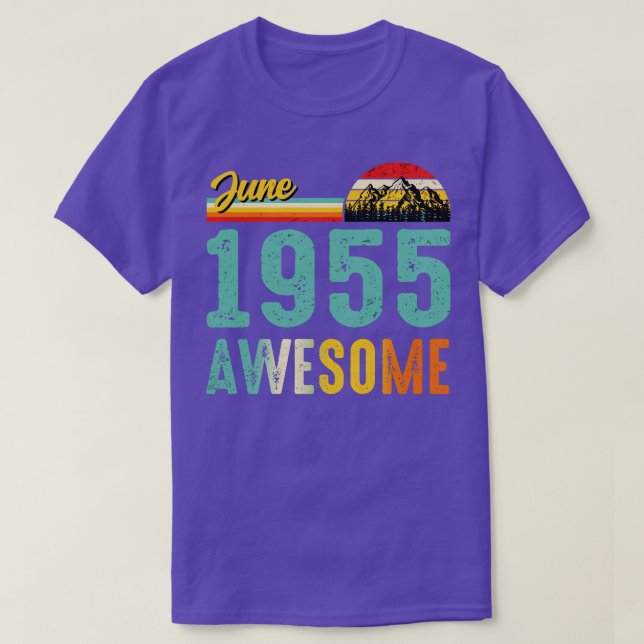 Junho De 1955 Camisa De Presente De Aniversário Vi (Frente do Design)