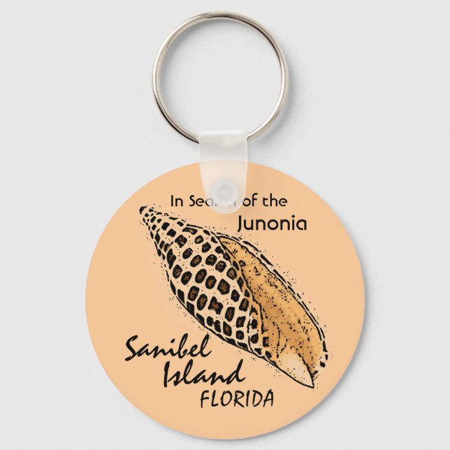 Junonia shell Sanibel Island humor chaveiro (Frente)
