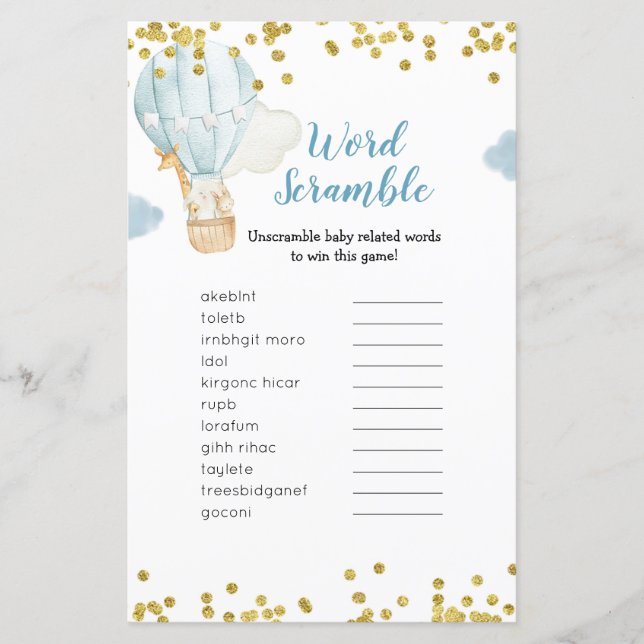 Junta de Balões de Ar Quente Azul do Jogo de Palav (Frente)