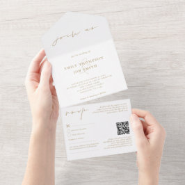 Junte-se a nós: Casamento Dourado Minimalista