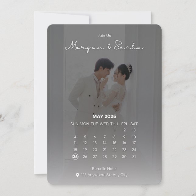 Junte-se a Nós - Convite de Casamento (Frente)