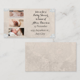 Junte-se a nós para um Chá de fraldas em um Cartão