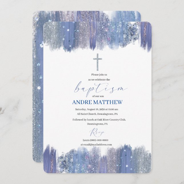 Junte-se a nós para um convite batizante (Frente/Verso)