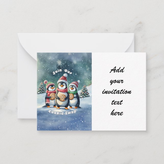 Junte-se à nossa troca de cookies - Convite para p (Frente)