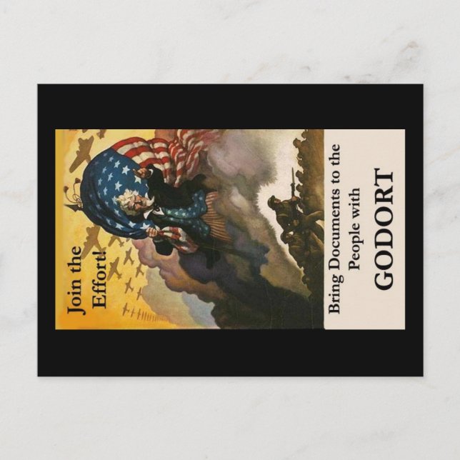 Junte-se ao Esforço! Cartão Postal (Frente)