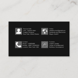 Junto com o código QR - Boost Cartão de visita