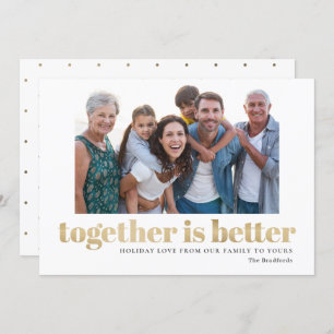 Juntos É Melhor Cartão com fotos De Férias