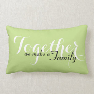 Juntos, fazemos uma almofada lombar familiar de 13