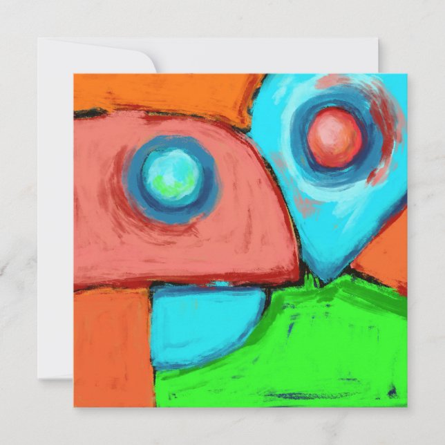 Juntos, uma pintura digital abstrato original (Frente)