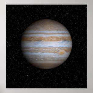 Jupiter em um campo de estrela - poster de