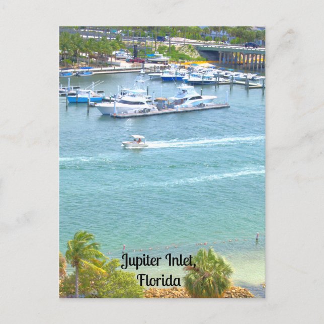 Jupiter Inlet, Flórida num cartão postal (Frente)