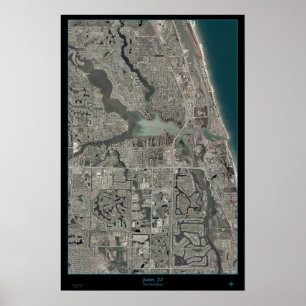 Jupiter, poster do satélite do mapa de Florida