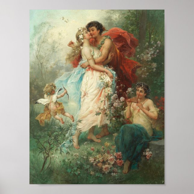 Juramento do Amor por Hans Zatzka - poster (Frente)