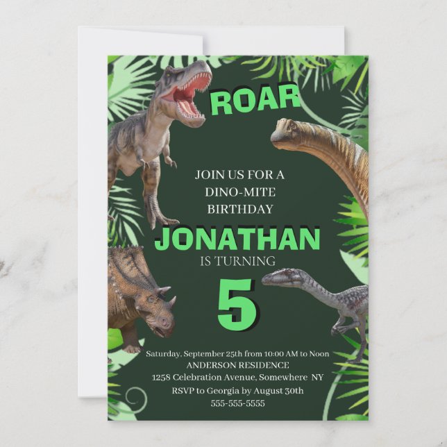 Jurassic World Dinossauros, convite à selva (Frente)