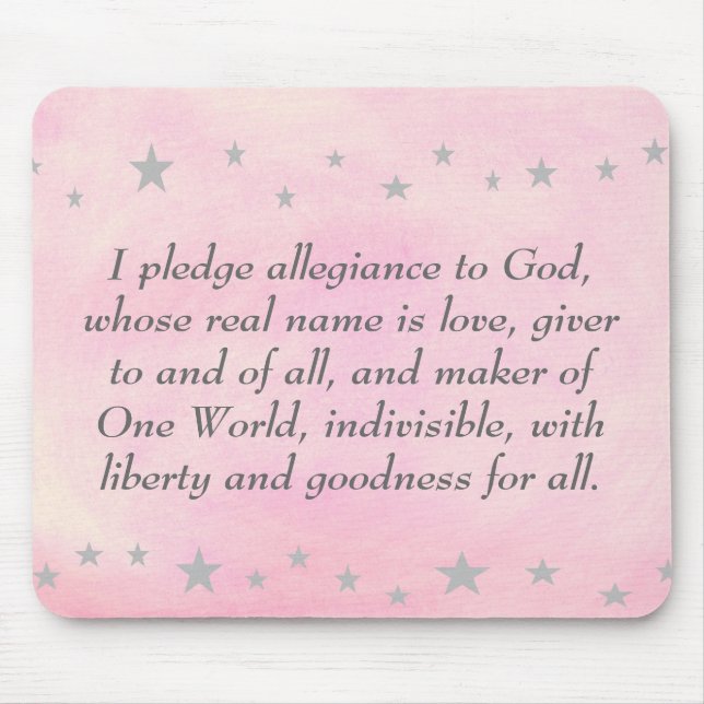 Juro lealdade a Deus, mousepad (Frente)