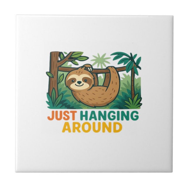 Just Hanging Around (Sleepy Sloth) Essential T-Shi (Frente)
