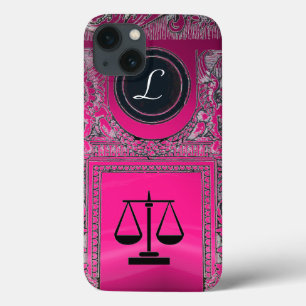 JUSTIÇA, ATTORNEY Monogramas cor-de-rosa